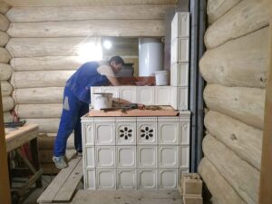 Банная печь в изразцах - 5