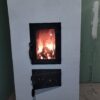 Отопительно варочная печь каминная топка